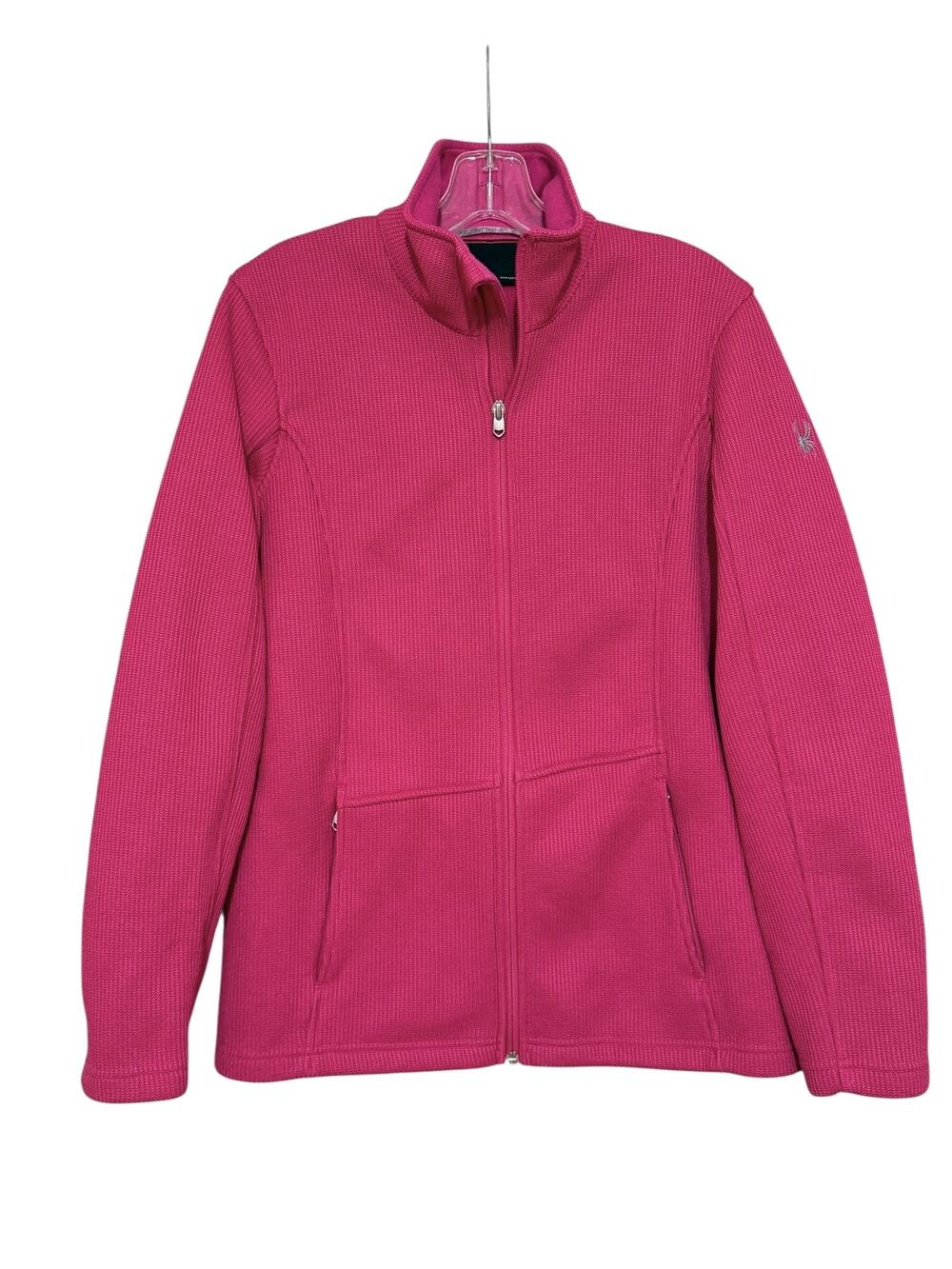 Spyder Women's XL Hot Pink Full Zip Sweater Fleece Jacket Outdoor Activewear